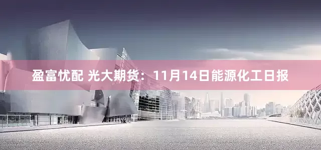 盈富忧配 光大期货：11月14日能源化工日报
